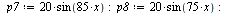 `:=`(p4, `+`(`*`(22, `*`(sin(`+`(`*`(33, `*`(x)))))))); -1; `:=`(p5, `+`(`*`(21, `*`(sin(`+`(`*`(54, `*`(x)))))))); -1; `:=`(p6, `+`(`*`(27, `*`(sin(`+`(`*`(66, `*`(x)))))))); -1; `:=`(p7, `+`(`*`(20,...